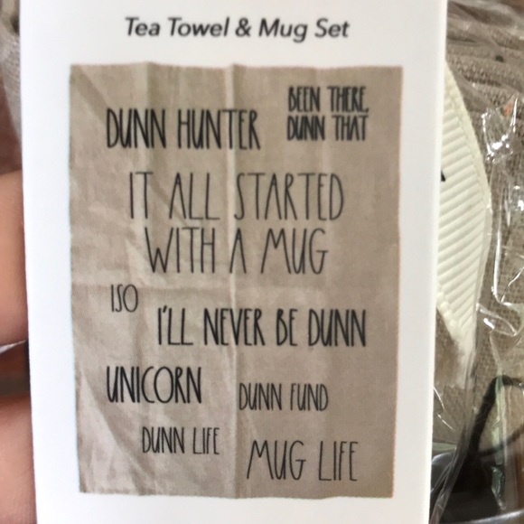 Dunn Fund Black Mug & Tea Towel Set NWT - Picture 2 of 3